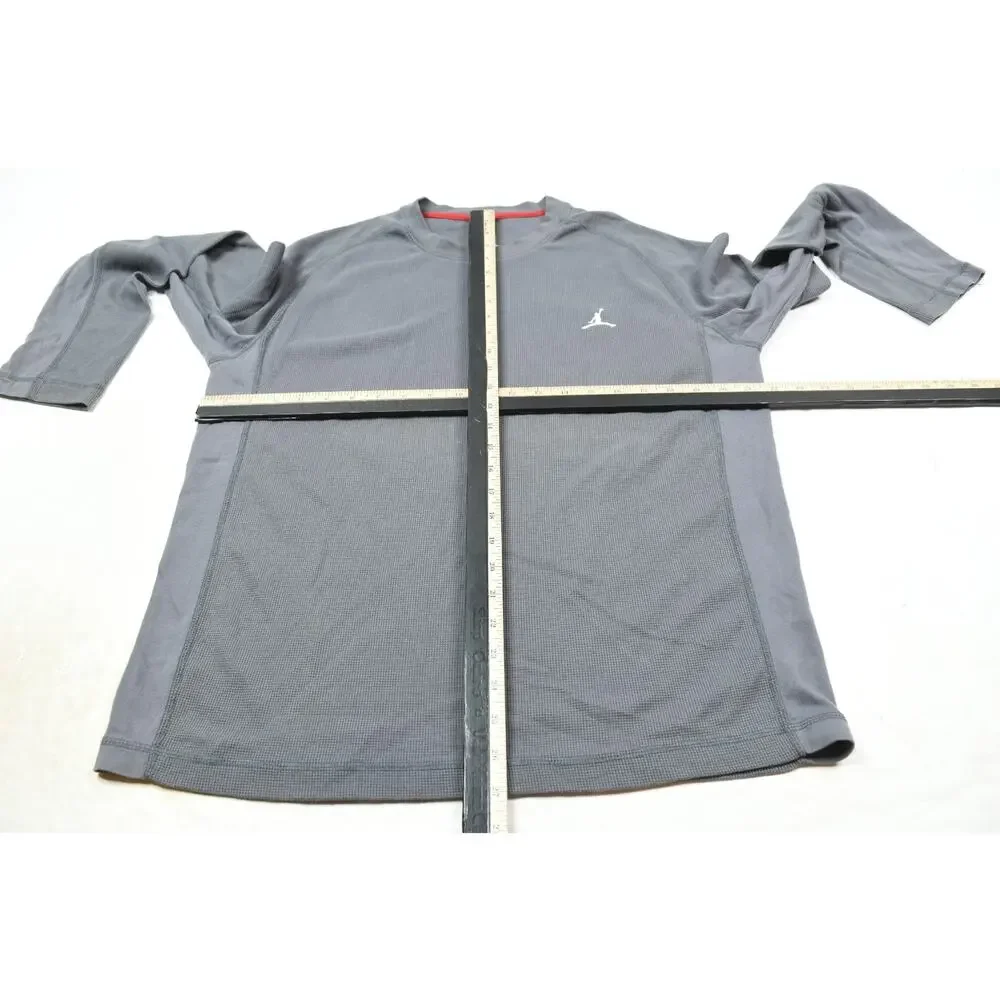 Air Jordan Thermal Shirt Mens XL Gray Long Sleeve Crew Neck Pullover Athletic